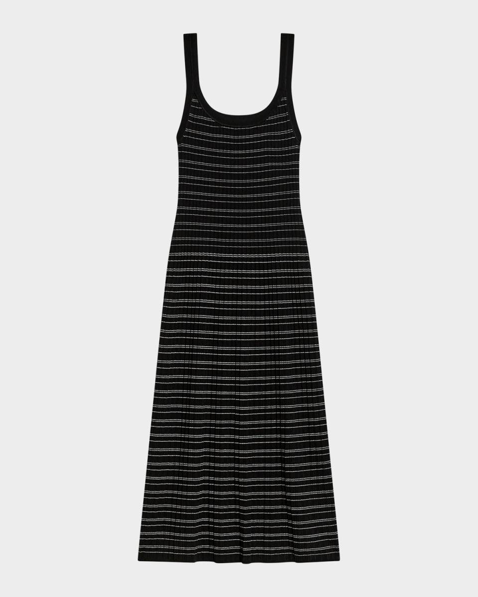 Stripe Knit Midi Dress